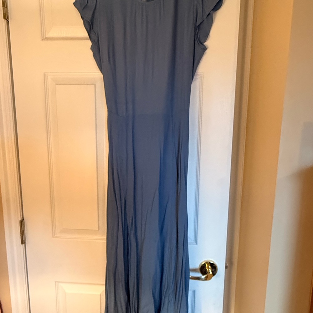 Reformation Gavin Dress in Morning Glory Blue - Picture 5 of 7